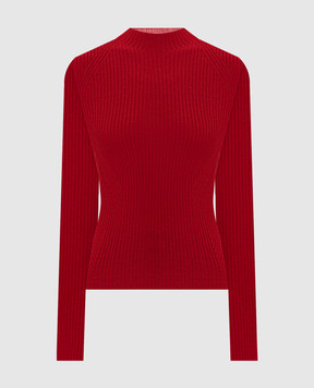 Twinset Red ribbed wool golf 252TT3111