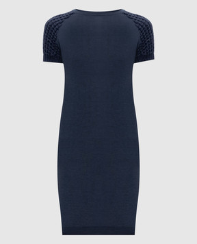 Brunello Cucinelli Blue cashmere and silk dress M13825A90y