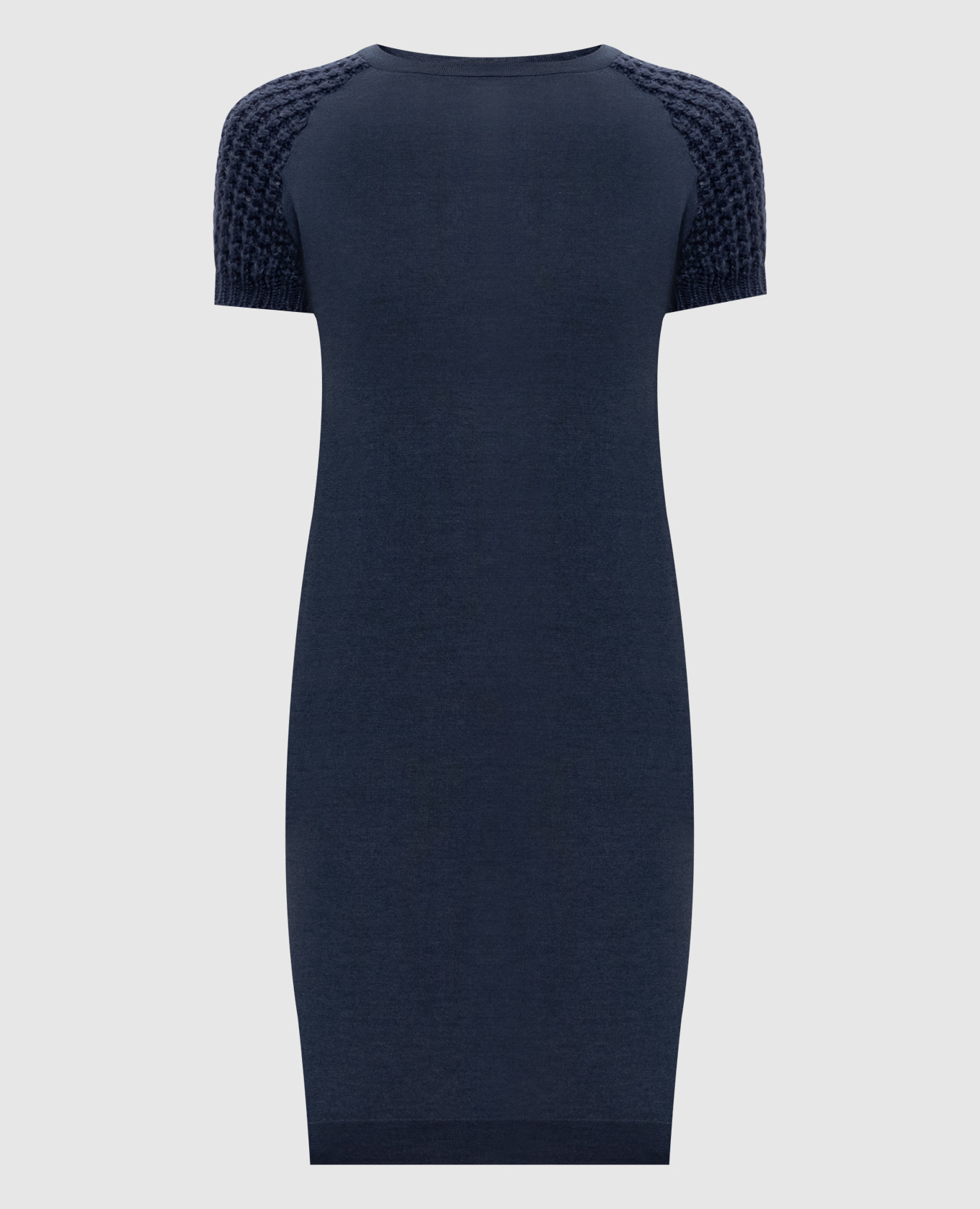 Blue cashmere and silk dress Brunello Cucinelli