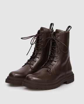 Brunello Cucinelli Brown leather boots MZOLG3036