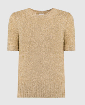 Khaite Beige T-shirt made of silk and cashmere 9528309K309