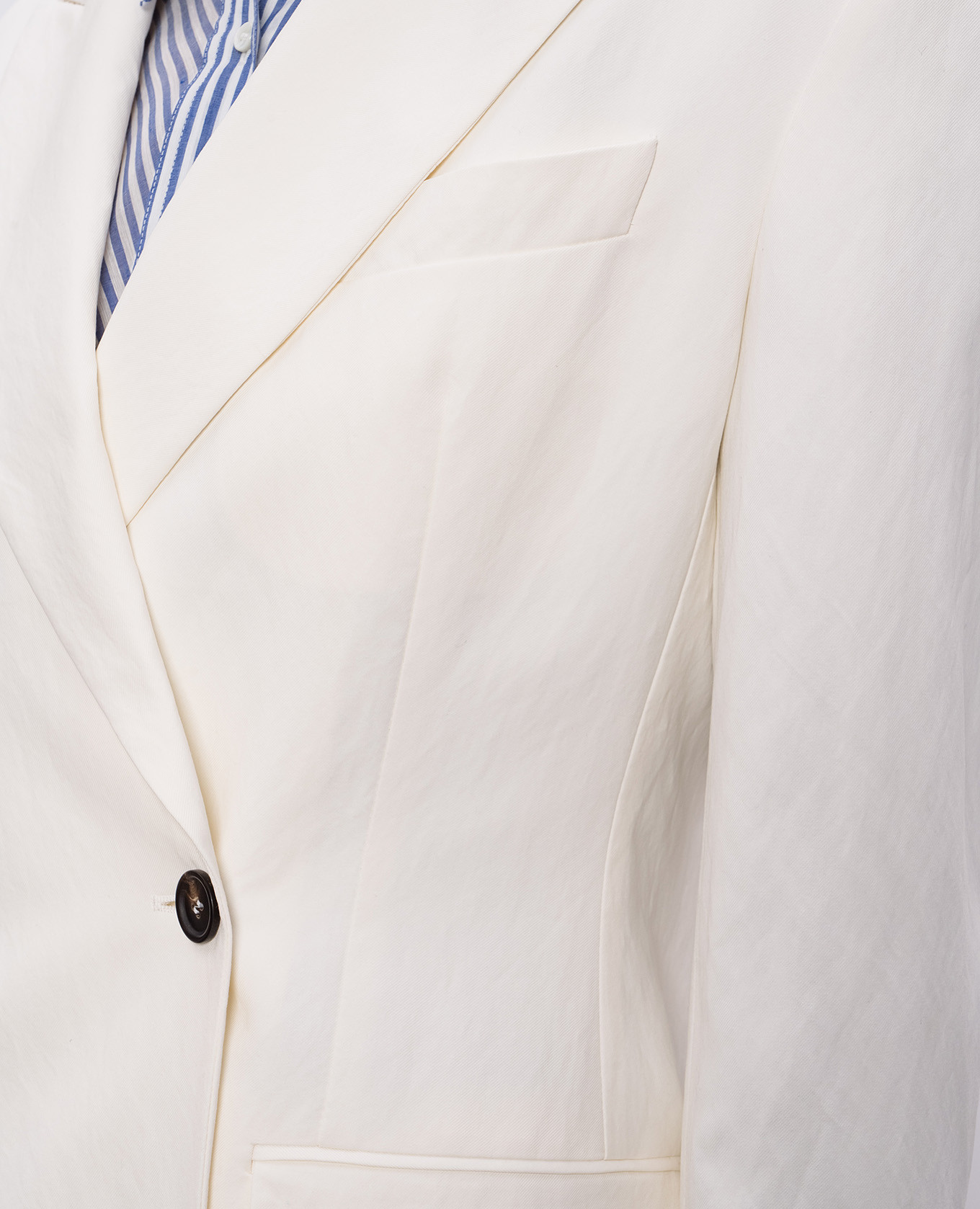 Beige double-breasted jacket with monil chain Brunello Cucinelli 5