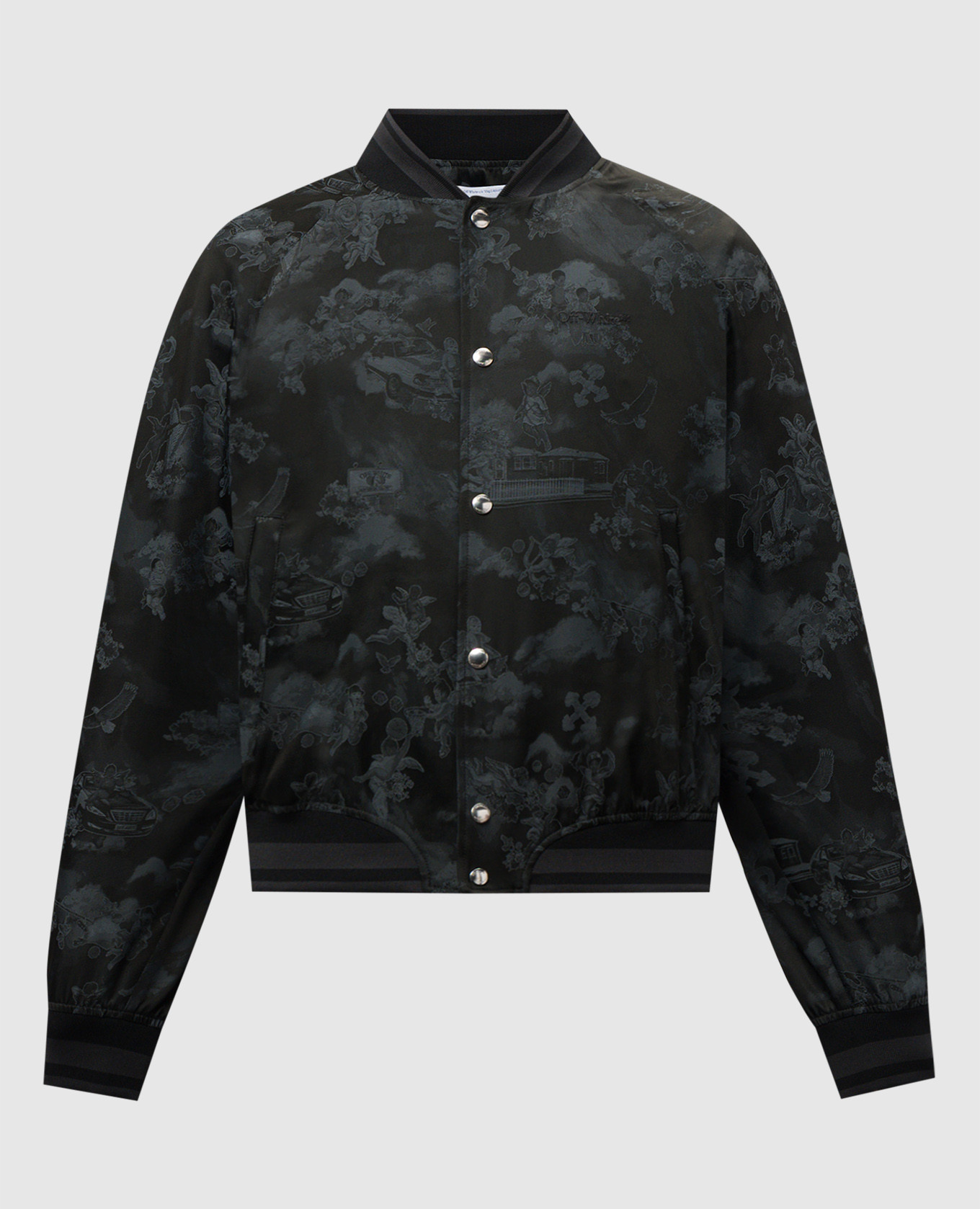 

Black bomber jacket with fresco pattern Off-White