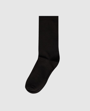 Heliot Emil Black socks with logo pattern 16127