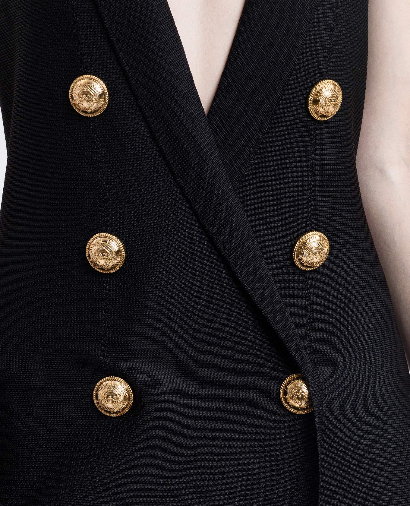 

Black maxi dress with open back Balmain