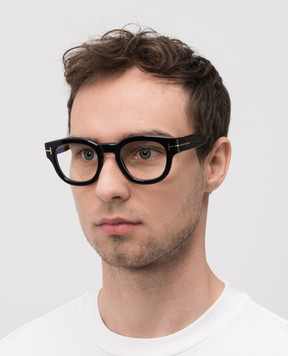 Tom Ford Black BLUE BLOCK glasses with logo engraving FT6028B