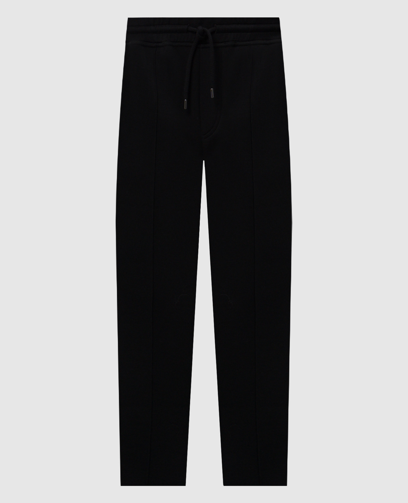 Black sweatpants with logo patch brunello cucinelli