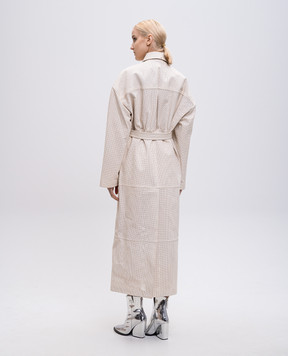 Max Mara Sportmax Beige perforated leather raincoat ANTIOPE ANTIOPE1234