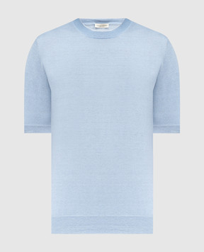 Cashmere&Whiskey Blue linen t-shirt MU9322318455R