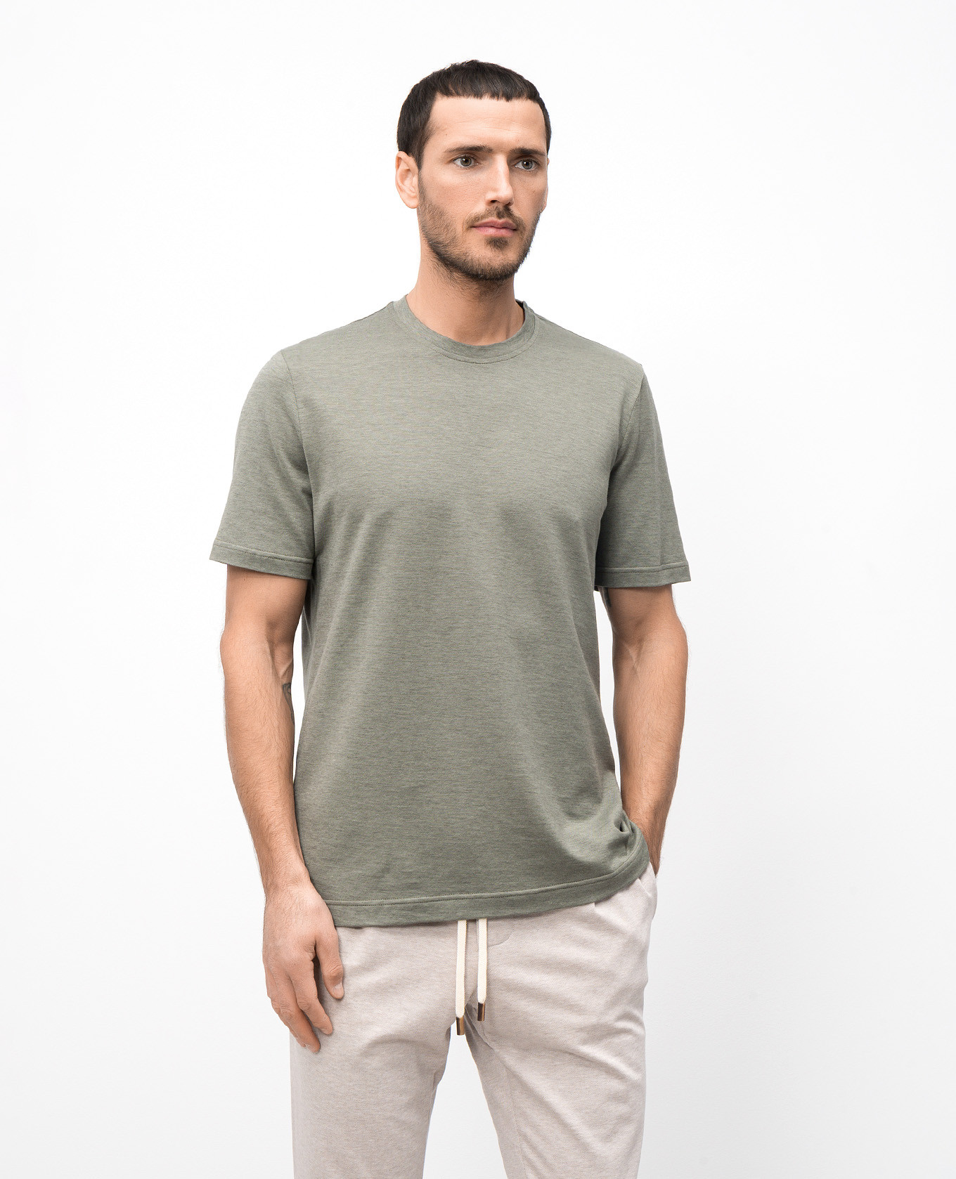 

Green t-shirt with logo patch CAPOBIANCO