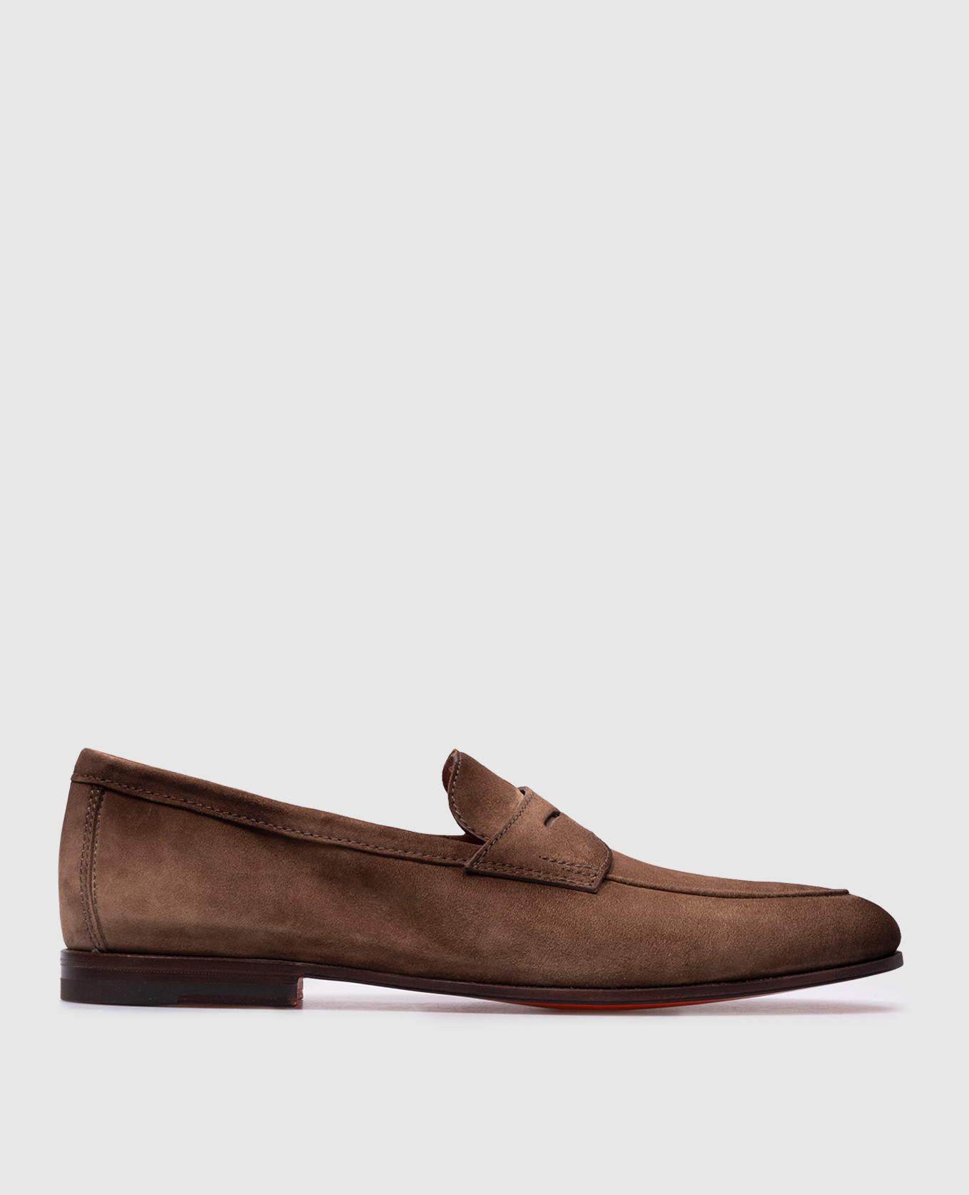 

Brown suede loafers Santoni