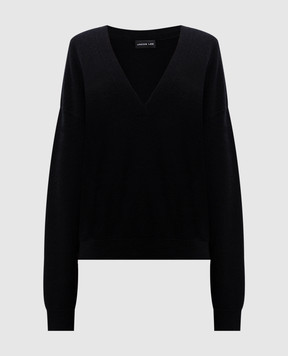 Jacob Lee Black cashmere pullover WKS022AW24GB