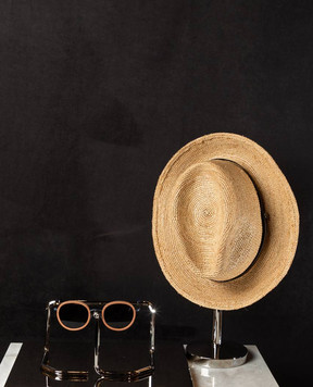 Borsalino Brown Argentina hat made of raffia 141165