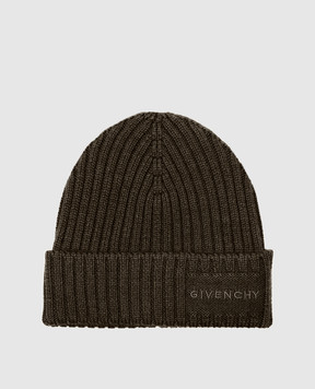 Givenchy Green wool hat with logo 710009314004
