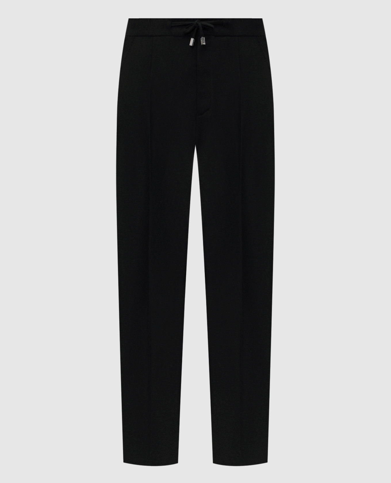 Black wool and cashmere pants Enrico Mandelli