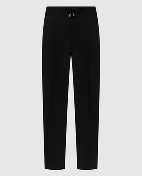 Enrico Mandelli Black wool and cashmere pants GYM02B5804