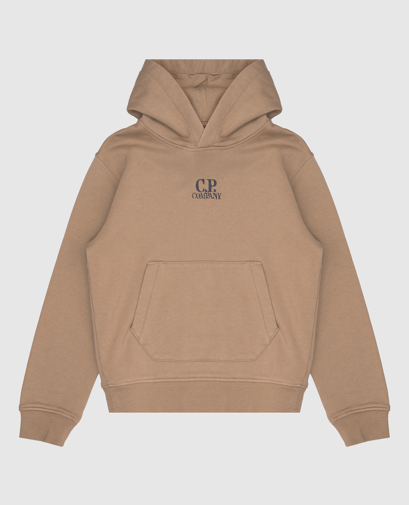 

Children's khaki hoodie with logo print C.P. Company