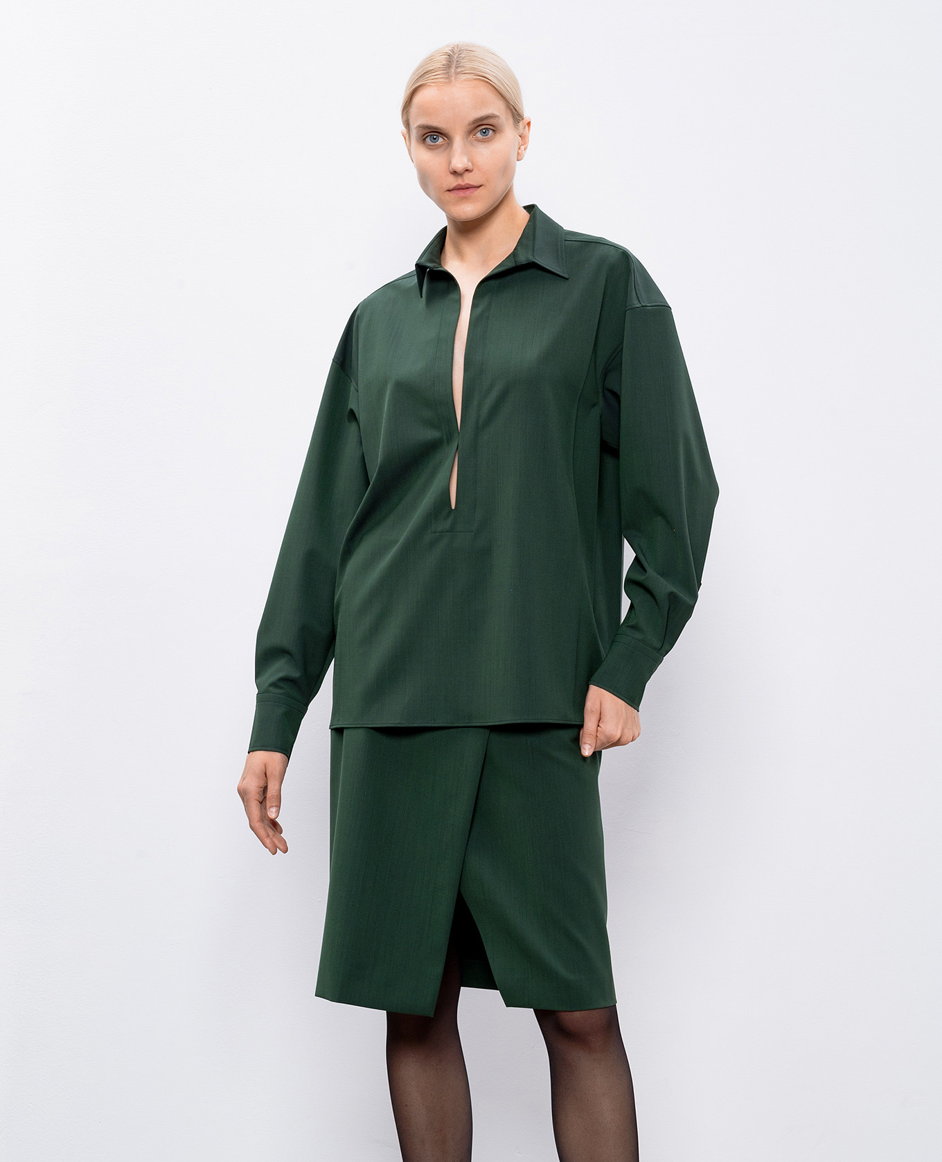 

Green blouse with wool Philosophy di Lorenzo Serafini