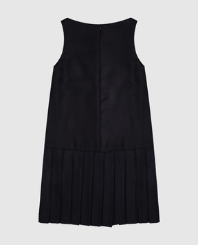 Dolce&Gabbana Children's blue wool dress with logo L54DH0FU28G