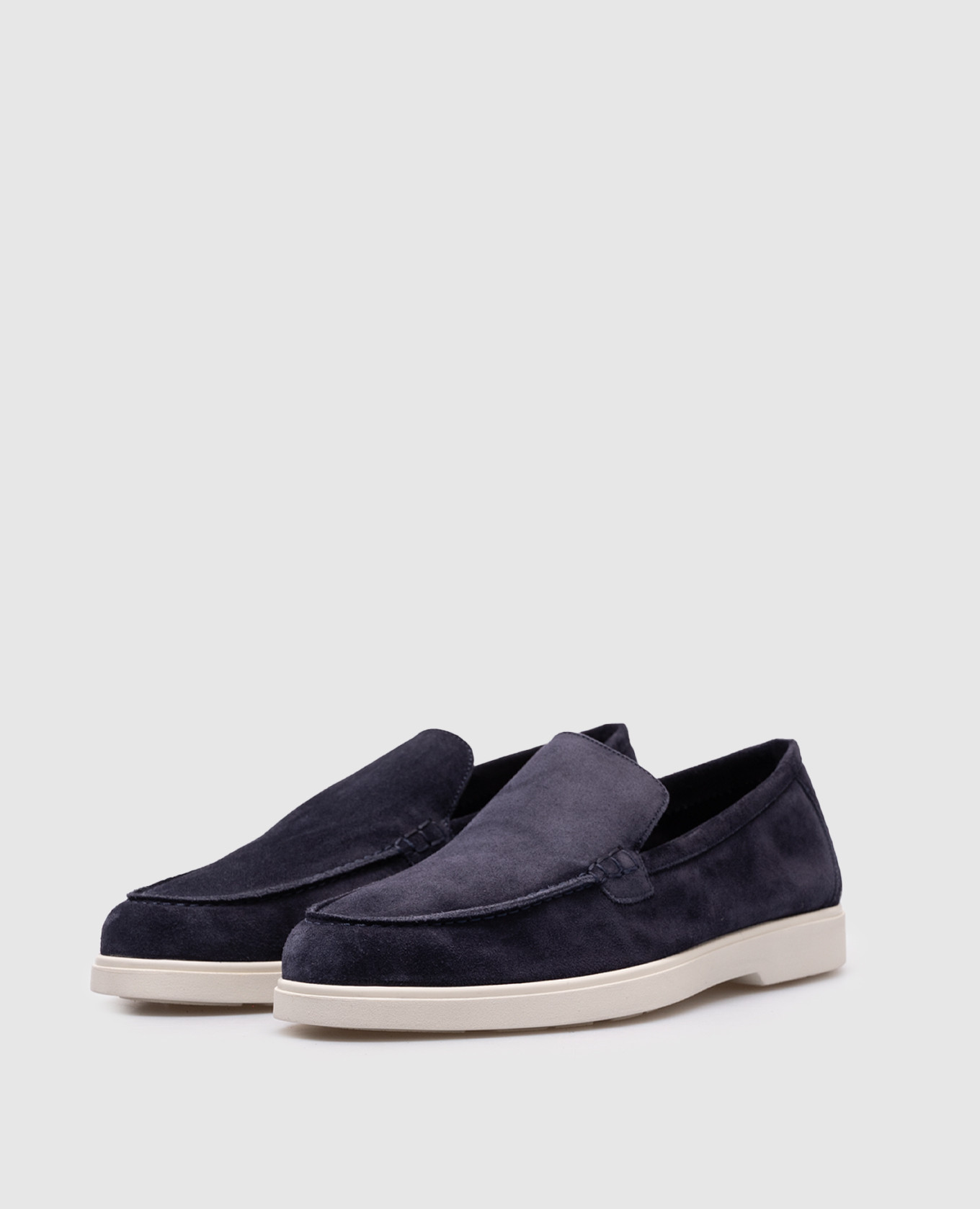 

CEZANNE blue suede loafers MooRER
