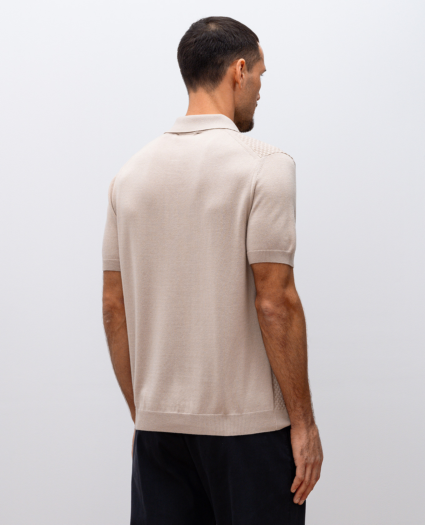 

Beige polo shirt with a pattern Canali
