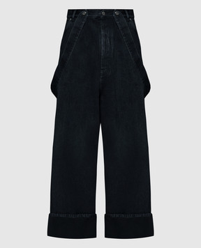 Off-White 90s Logo jeans in gray with a logo patch OMYA187S24DEN002