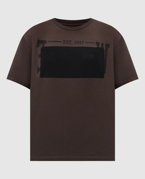 Maison Margiela MM6 Brown T-shirt with embroidered logo SH0GC0053M20050