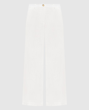 Solotre White linen pants M1D0033