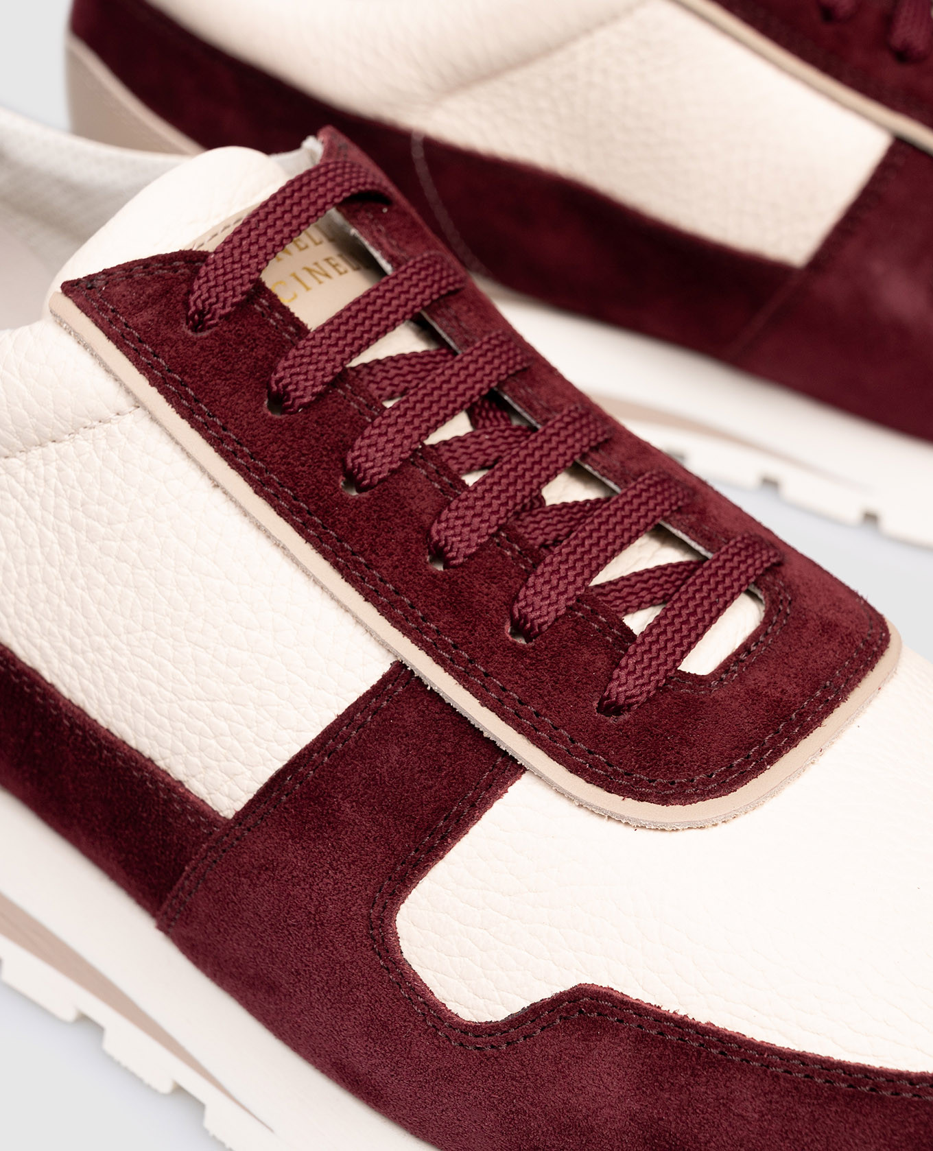 

Leather sneakers with emblem Brunello Cucinelli, Beige