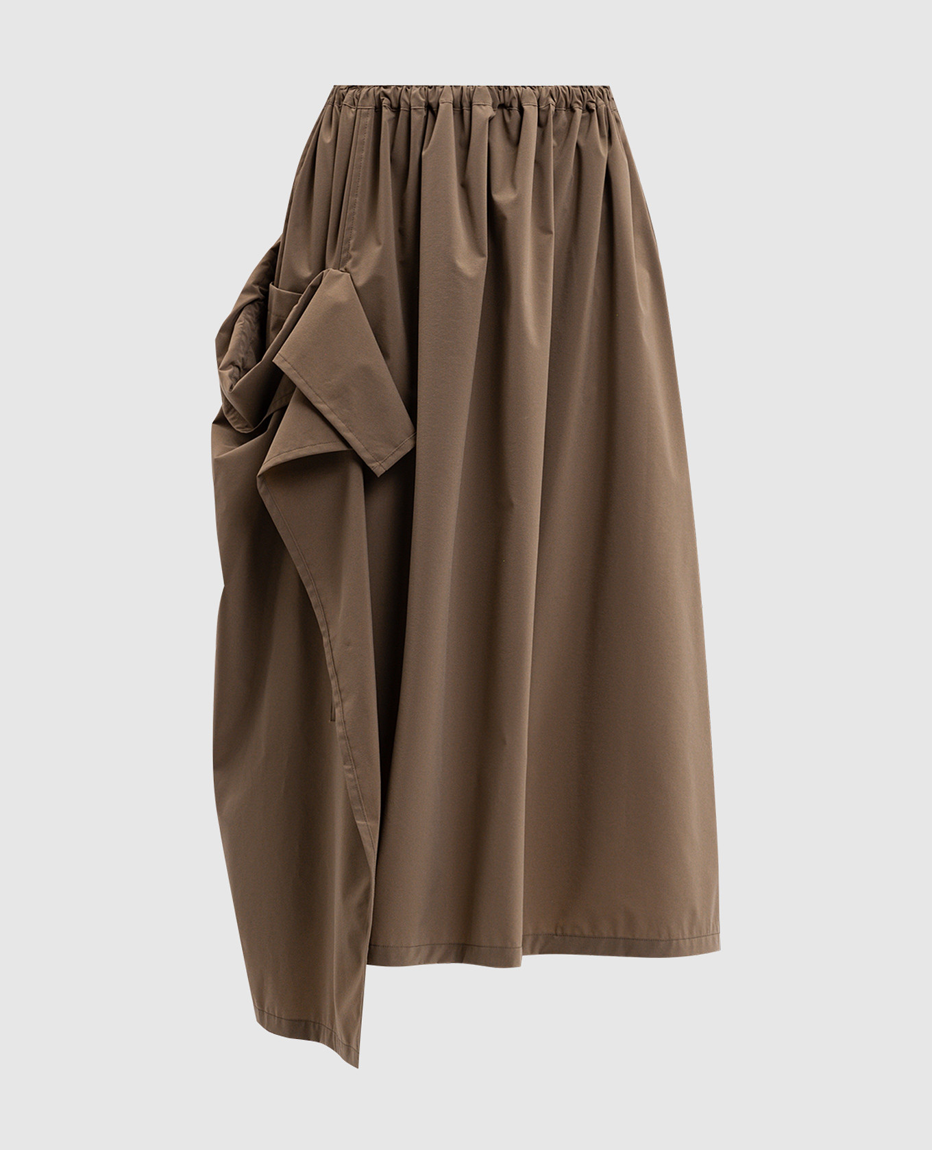 

Brown midi skirt with drape Y`S Yamamoto