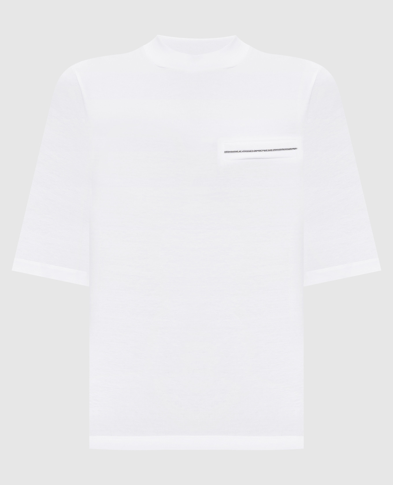 

White T-shirt with a monil chain Peserico