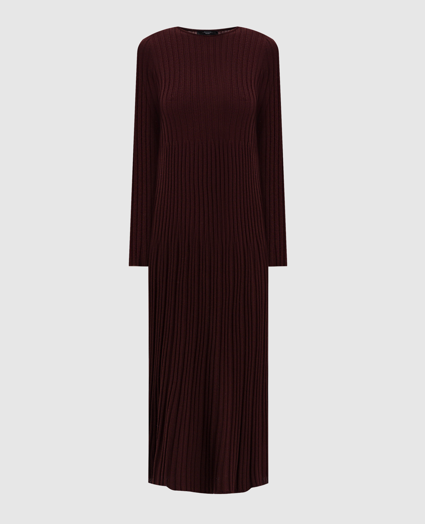 

Burgundy midi dress ELETTA in a rib with wool Max Mara Weekend
