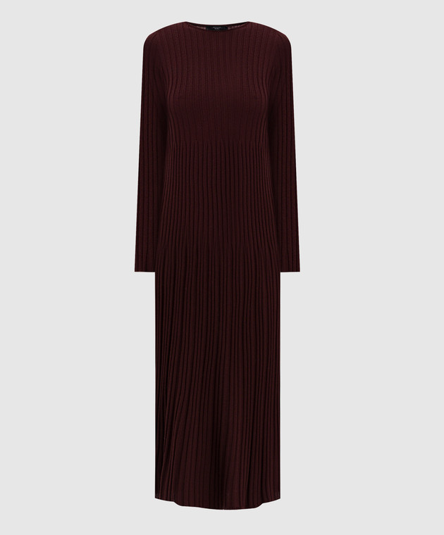 max mara burgundy dress Pucci pleated taffetta maxi dress in burgundy - Max Mara