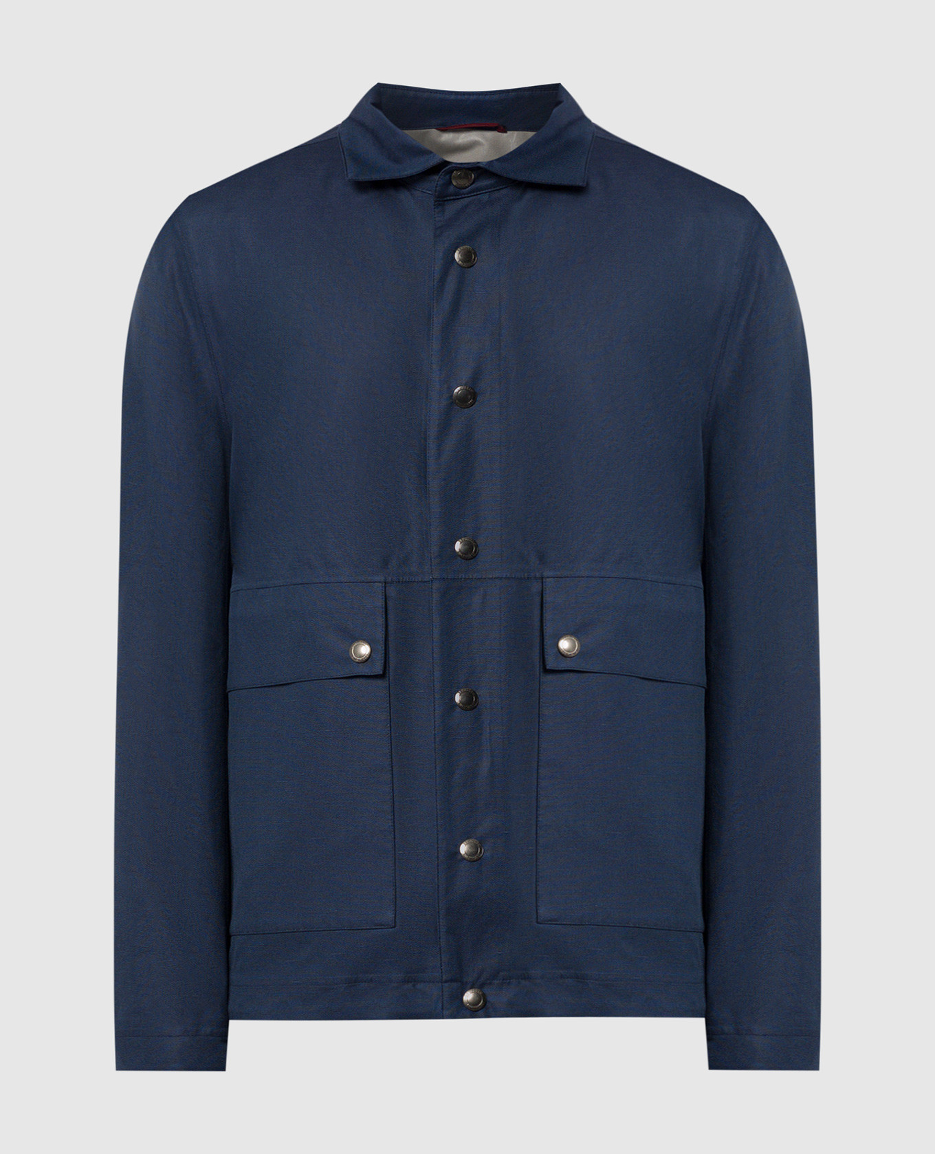 

Blue windbreaker made of linen and silk Brunello Cucinelli