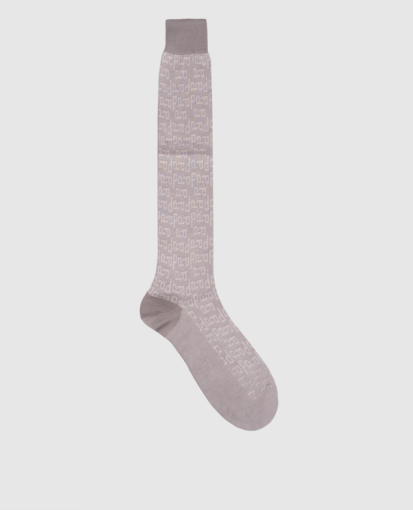 Gray socks with logo pattern Peserico
