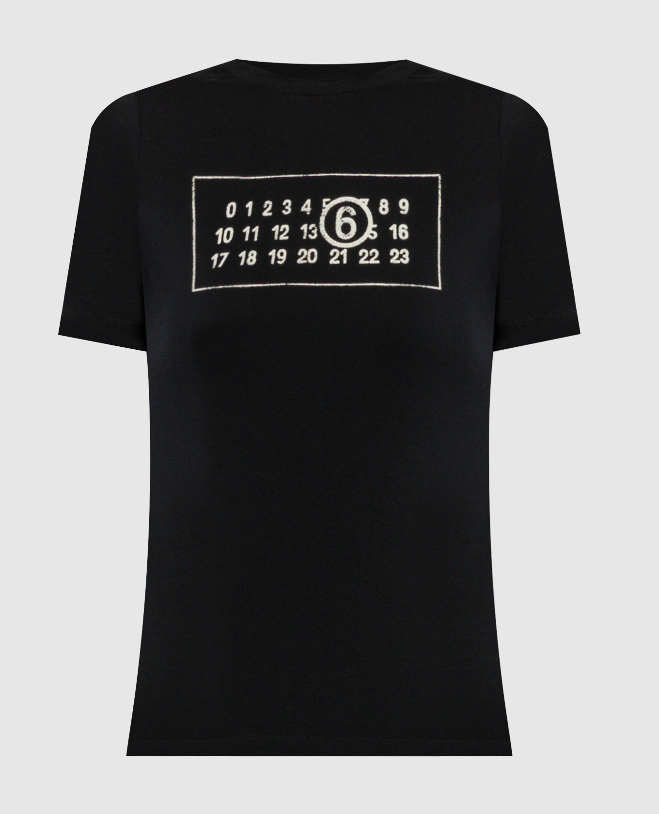 

Black t-shirt with logo print Maison Margiela MM6, Черный