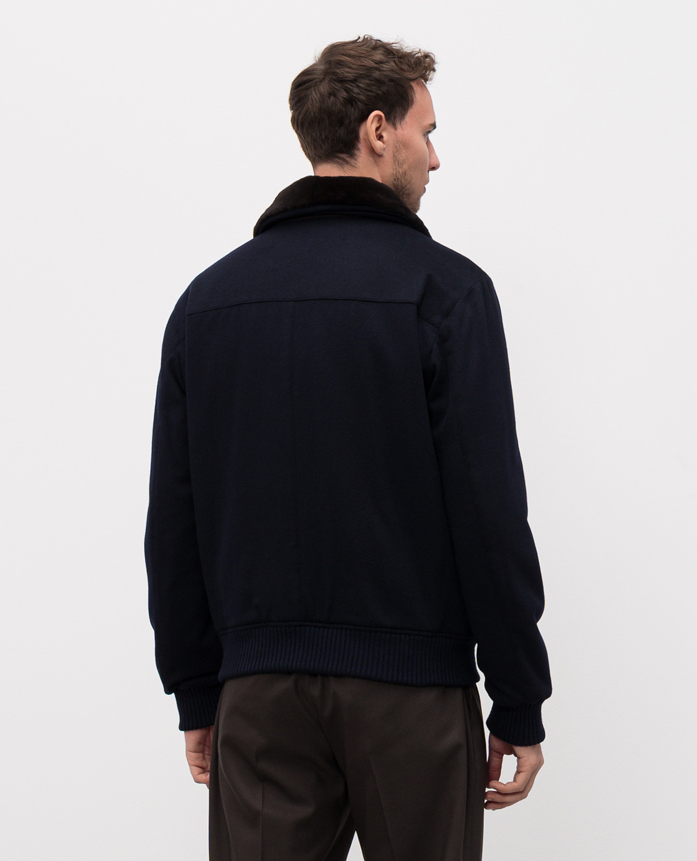 

Blue cashmere jacket Enrico Mandelli