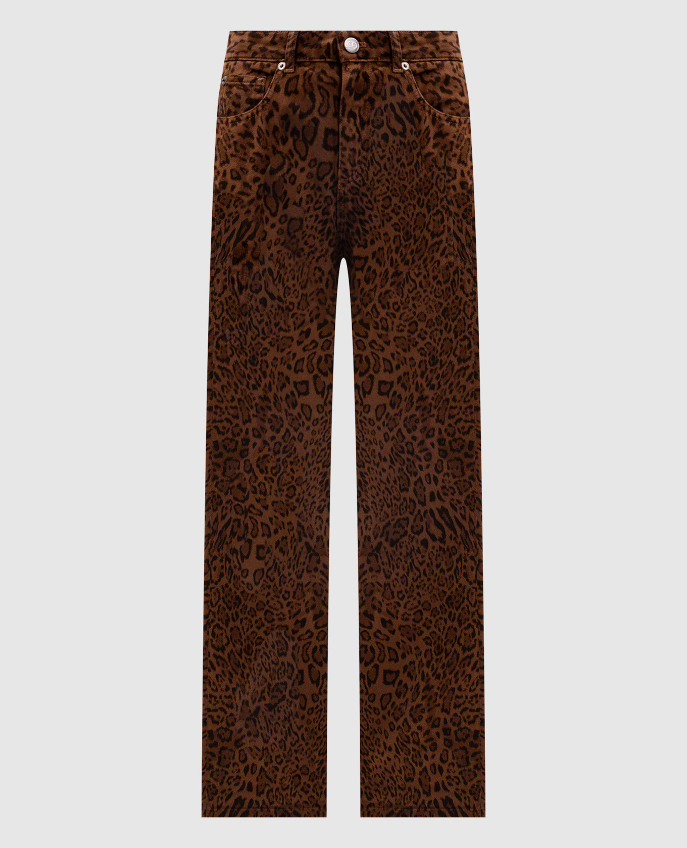 

Brown jeans with animal print Twinset