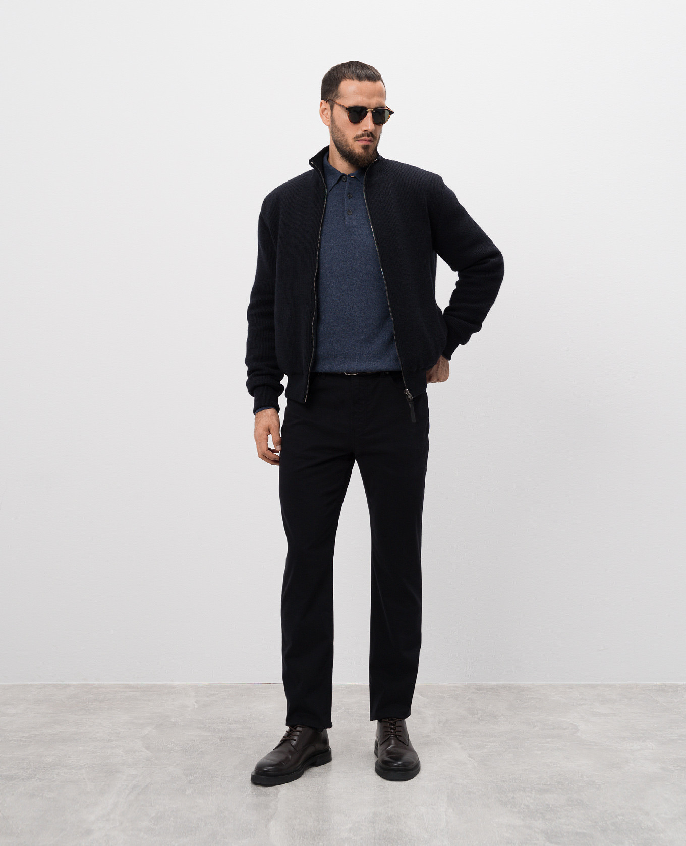 

Blue cashmere polo shirt Cashmere&Whiskey