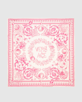 Versace Beige printed silk scarf 10016001A15542