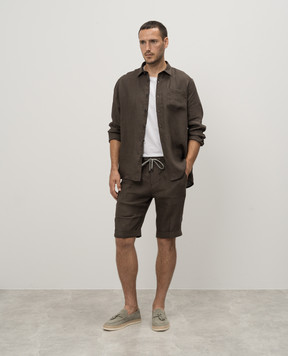 Cashmere&Whiskey Blue linen shorts 2555