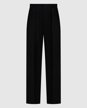 WARDROBE.NYC Black wool pants with stripes W2089F24WO