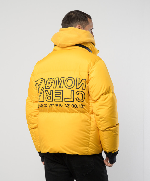Moncler Grenoble - Yellow down jacket with logo 1A000235399E