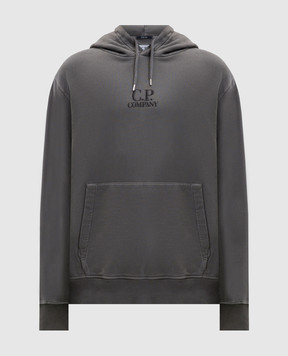C.P. Company Green hoodie with logo MSS719B006372R