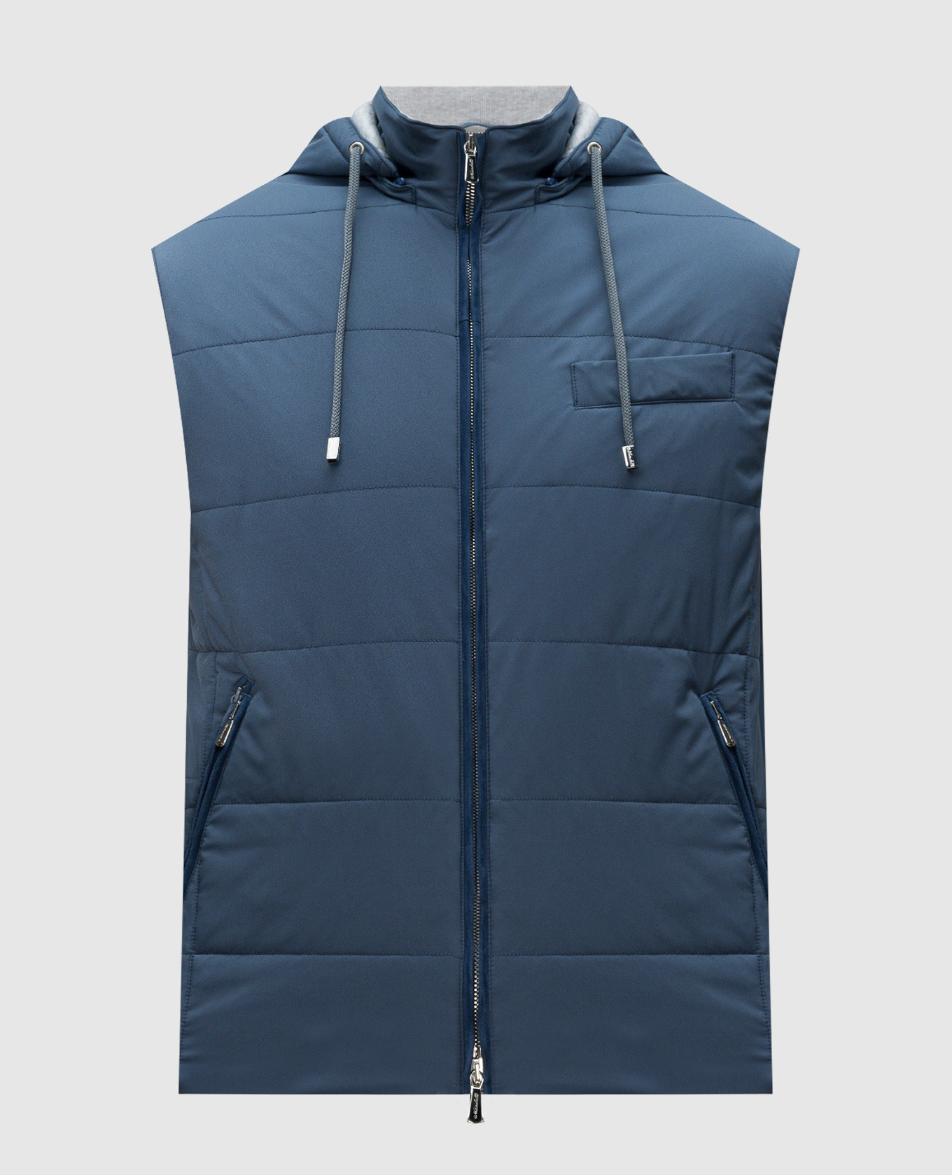 Blue quilted vest Enrico Mandelli