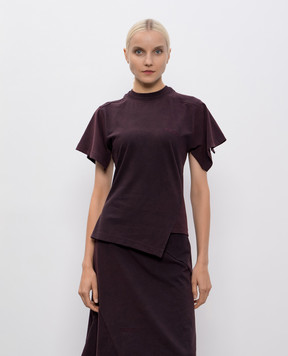 Vetements Purple asymmetrical t-shirt WH76TR590RO