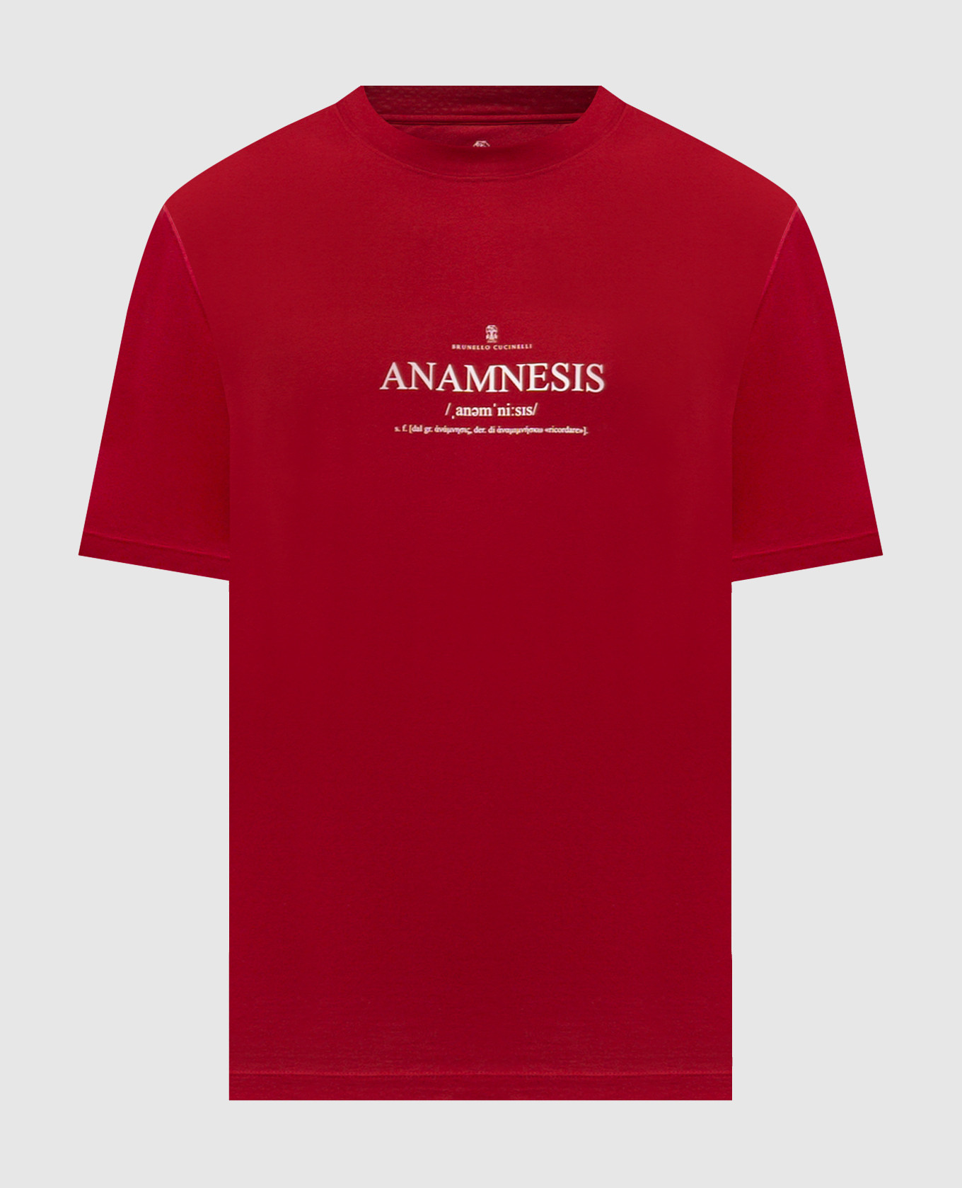 Red T-shirt with print Brunello Cucinelli