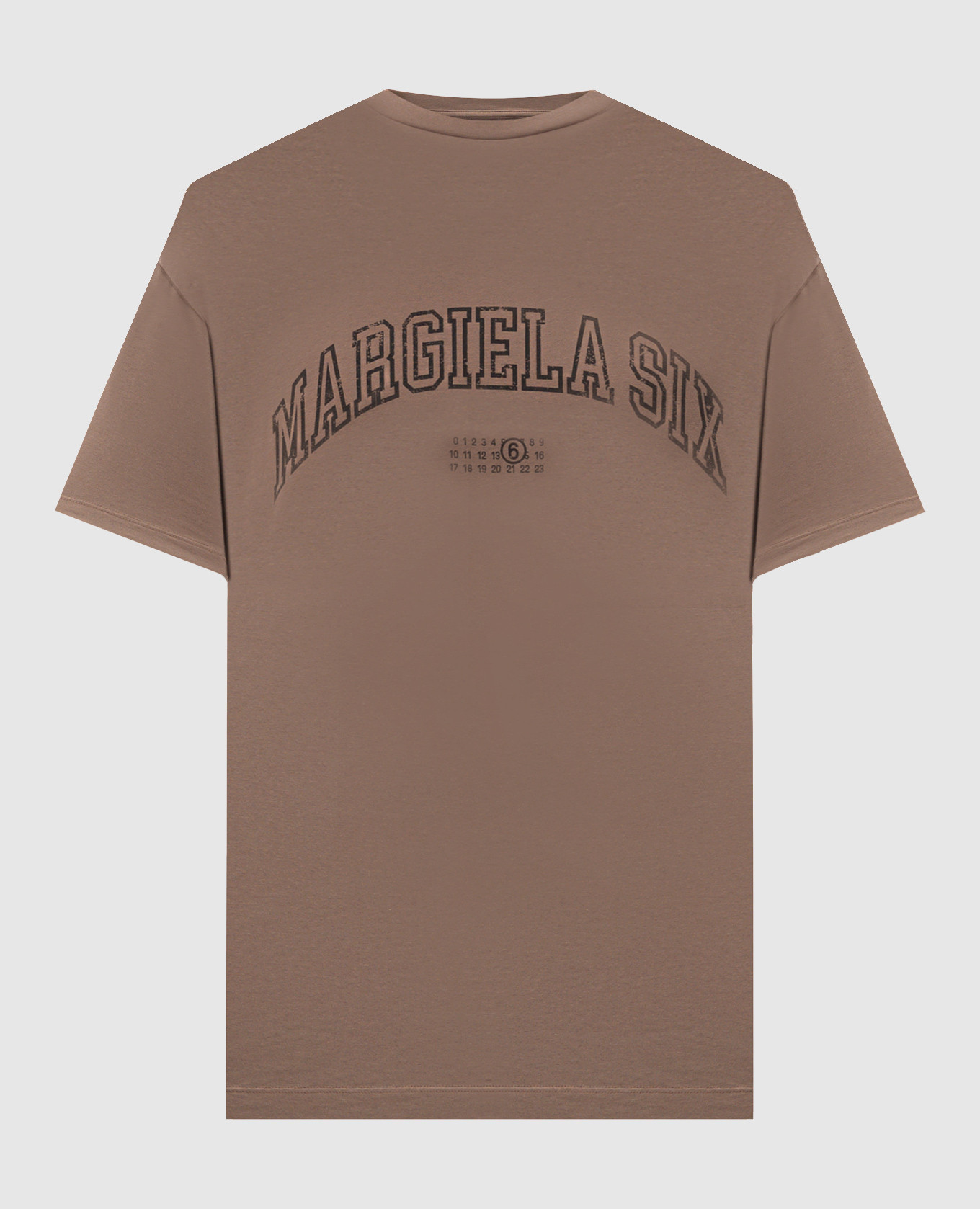 Brown t-shirt with logo print