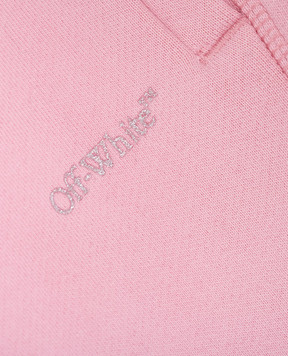 Off-White Baby pink joggers with logo print OGCH001F24FLE002