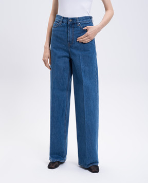 Toteme Blue jeans with logo patch 242WRB2426FB0045